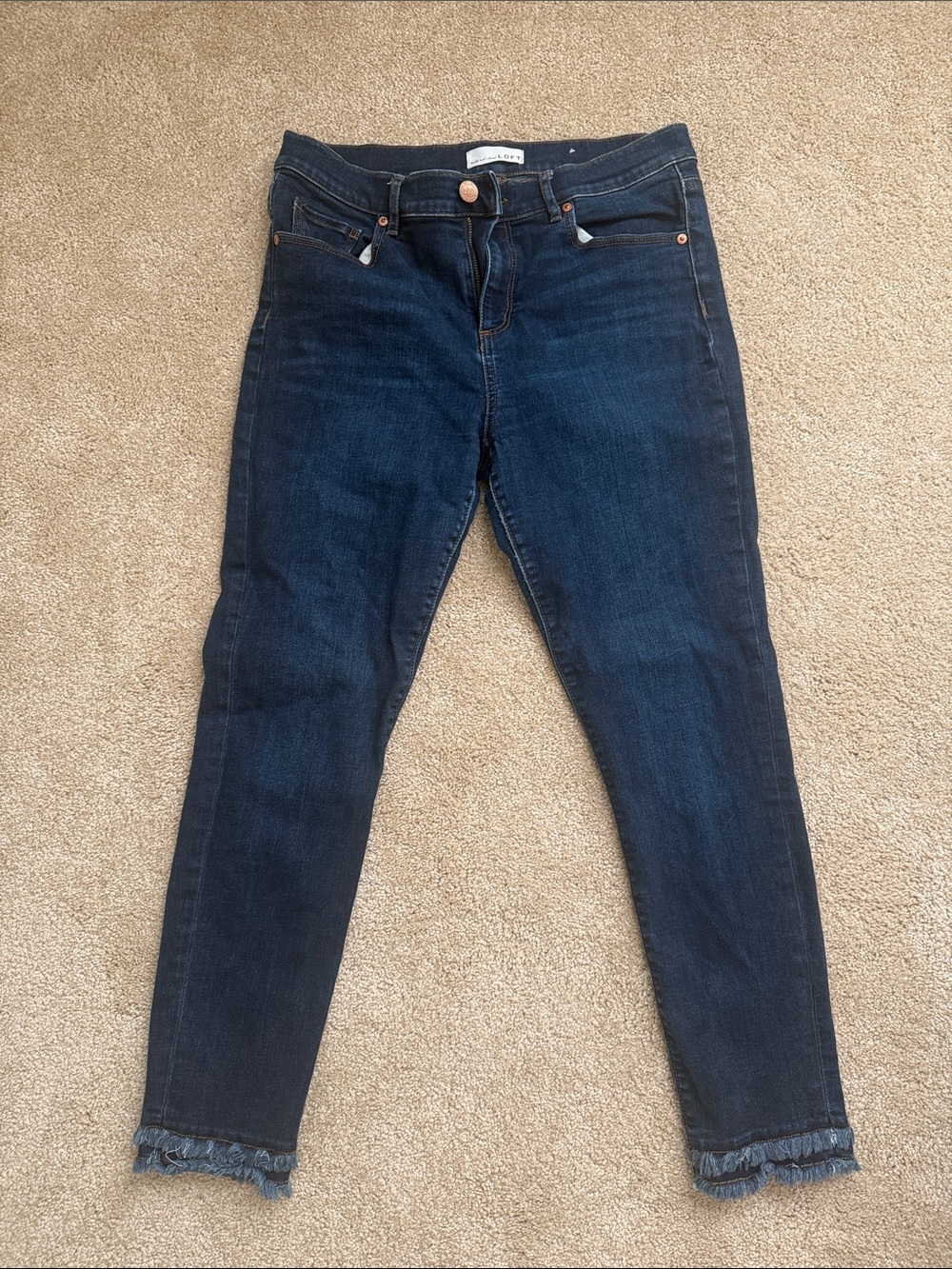 LOFT Dark Blue Ankle Skinny Jeans